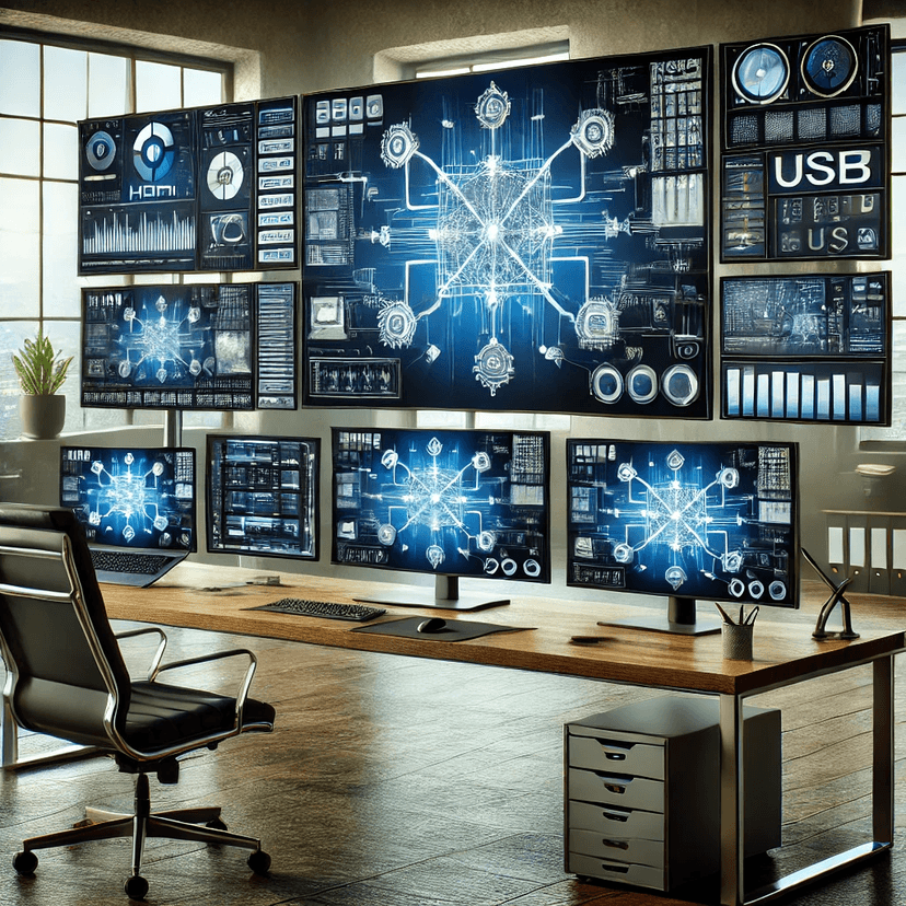 HDMI, USB, and wireless connections